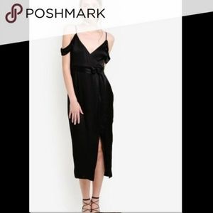 Leah Bardot Satin Dress